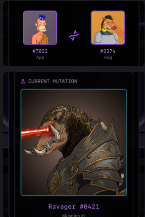 The Baysed Lab: Ape #7022 + Hog #2374 fused into Ravager #0421
